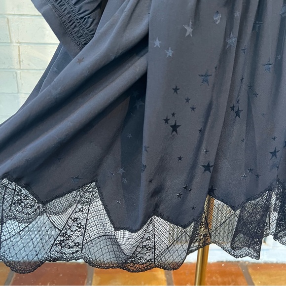 Zadig & Voltaire 100% Silk Riche Jac Deluxe Black Star Pattern Dress Womens M - Picture 14 of 16